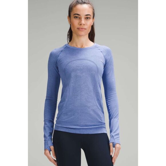 NWOT Lululemon Swiftly Tech Long-Sleeve, Ripple Wave indigo, Sz 14 $80 F45 - Picture 1 of 8